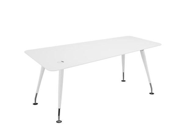 Стол руководителя трапецевидный Emporio EMP111.HGW 2012x1000x757 (Белый глянецБелый)