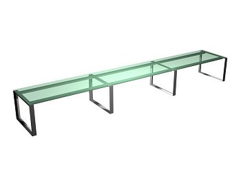 Стол для переговоров ноги хром X7 X7S53 С 5400x1000x720