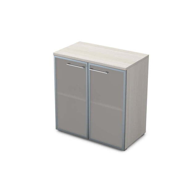 Шкаф низкий со стеклом Gloss line 9НШ.023.3 800x450x845 (Ivory)