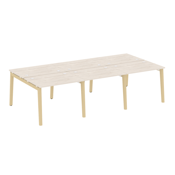 Рабочая станция на деревянных опорах Onix Wood OW.D.RS-6.1.7 2940x1475x750