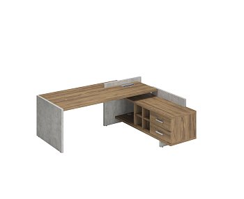 Стол руководителя правый Wood&Stone СФ-531222 1800x1798x840