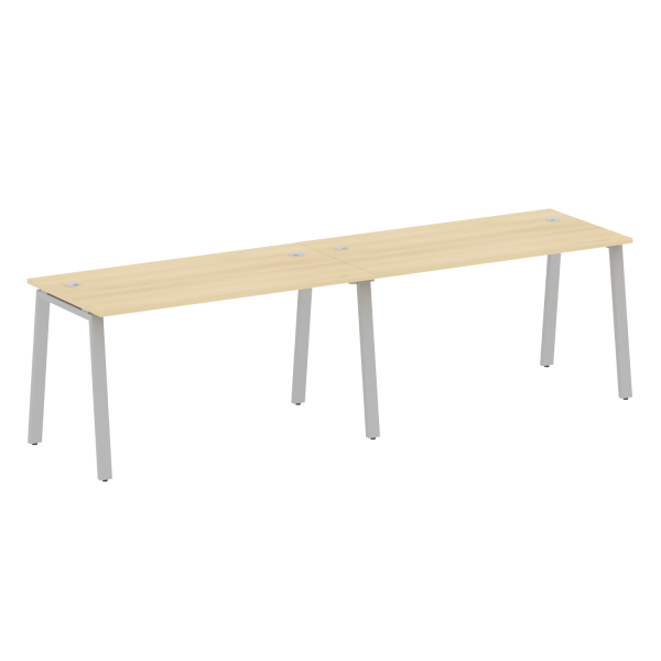 Рабочая станция на 2 рабочих места на А-образном м/к Metal System Style БА.СМ-2.3 2800x720x750