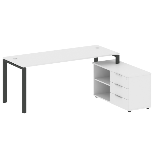 Рабочая станция с опорной тумбой правая Metal System Style БП.РС-СТС-2.5 Пр 1900x1520x750