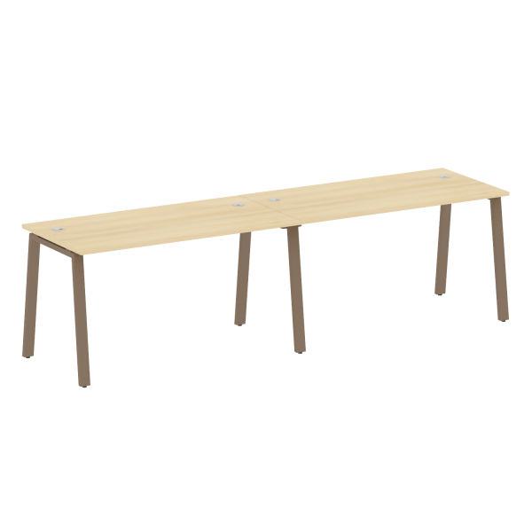 Рабочая станция на 2 рабочих места на А-образном м/к Metal System Style БА.СМ-2.3 2800x720x750