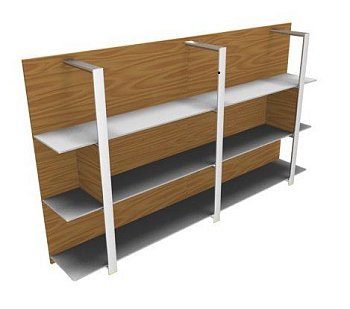 Буазери, рама хром, в комплекте 2 вертикальные перегородки X7 BOM23 L 2350x360x1350